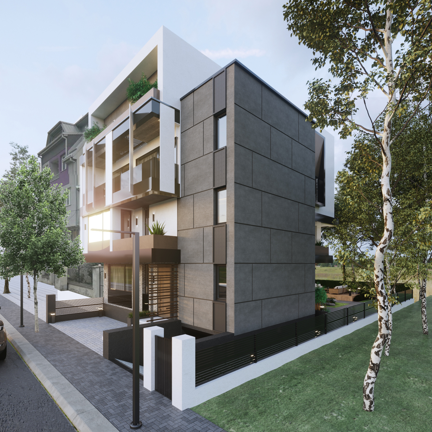 Residential house view root