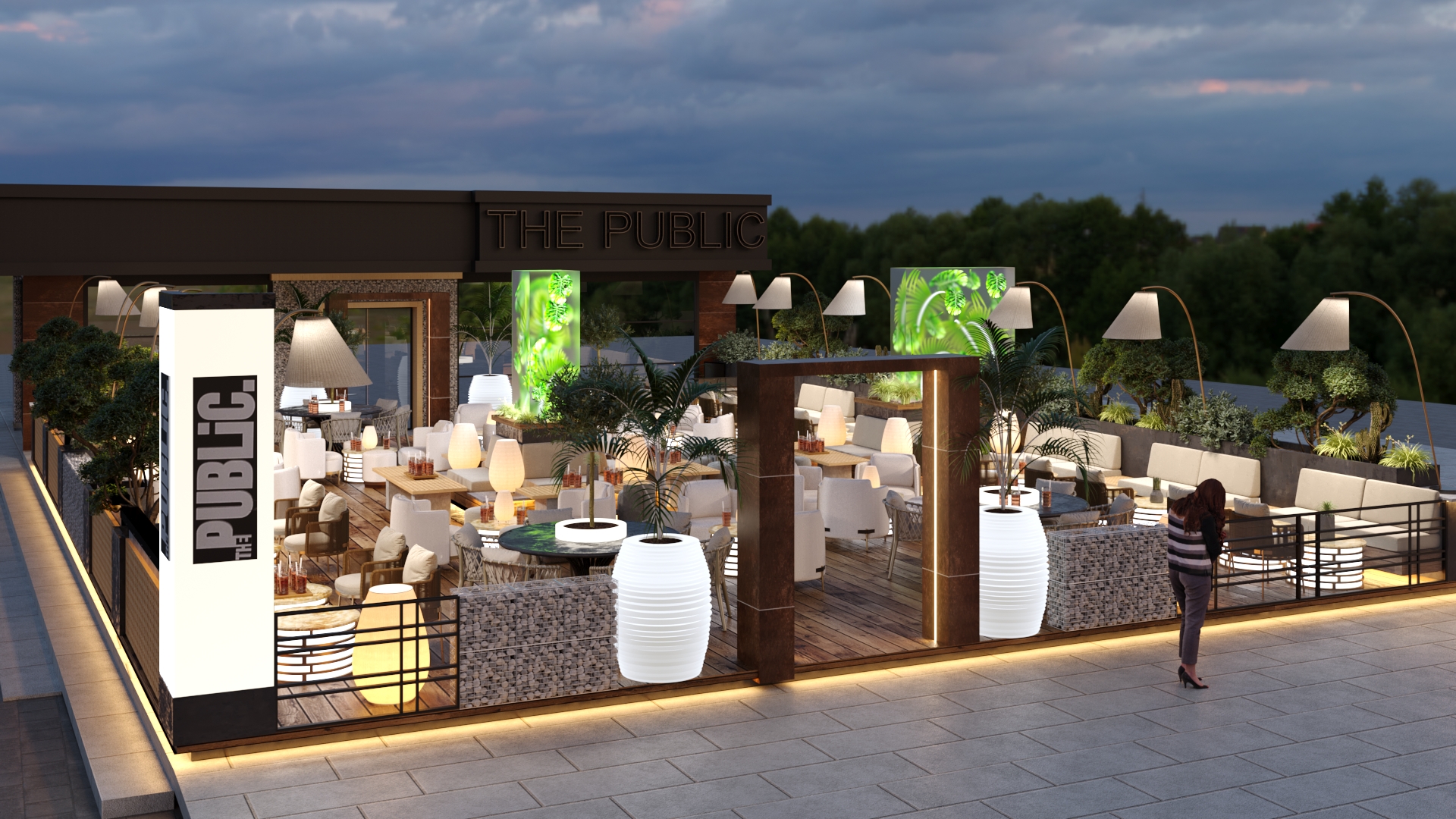 Interior design for a bar view root