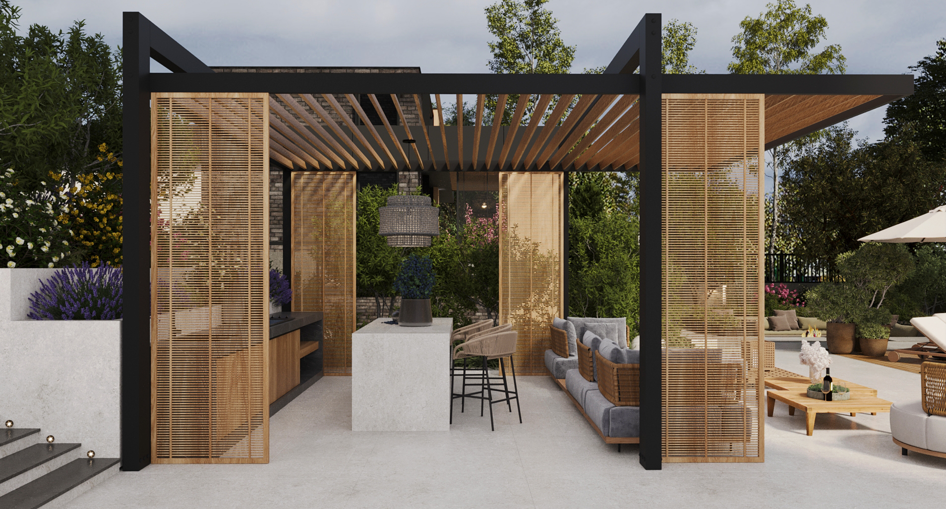 Residential Exterior Design and Landscape view 3 