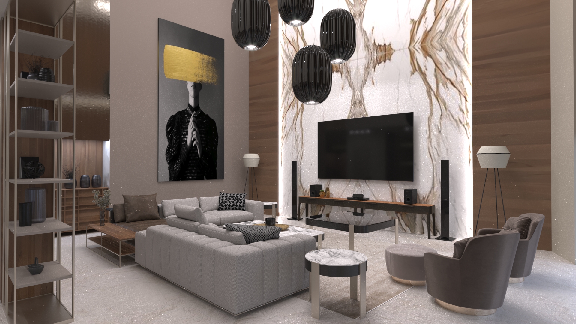 Interior design for an apartment view 1 
