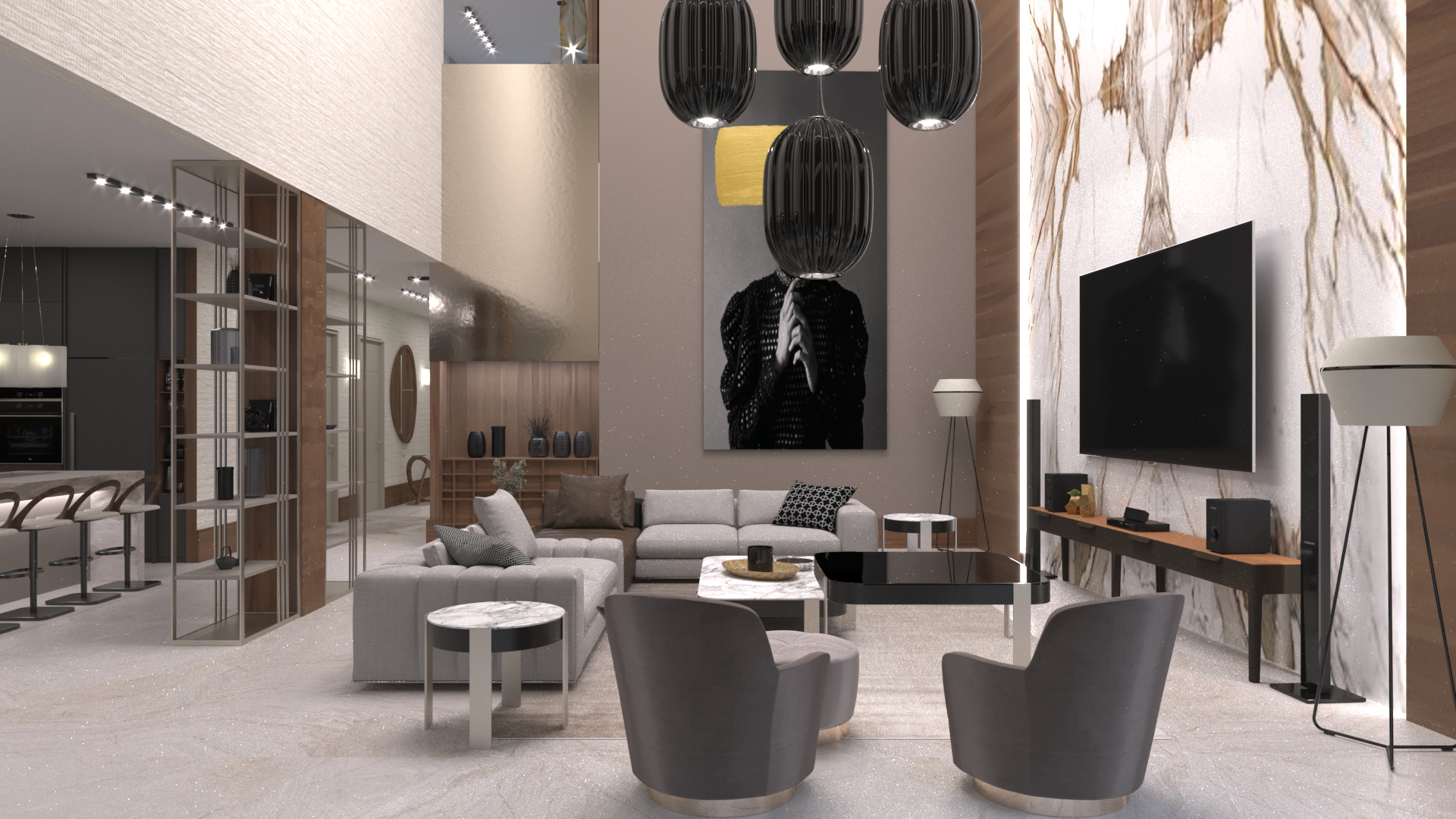 Interior design for an apartment view 2 