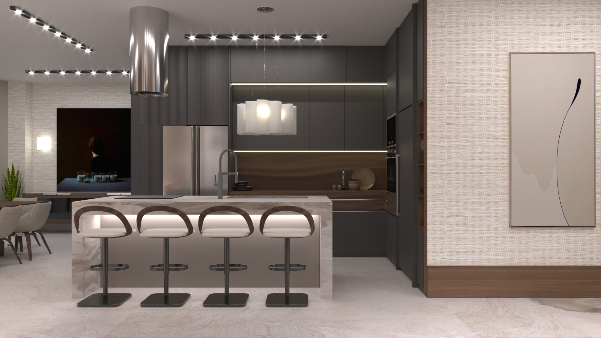 Interior design for an apartment view 3 