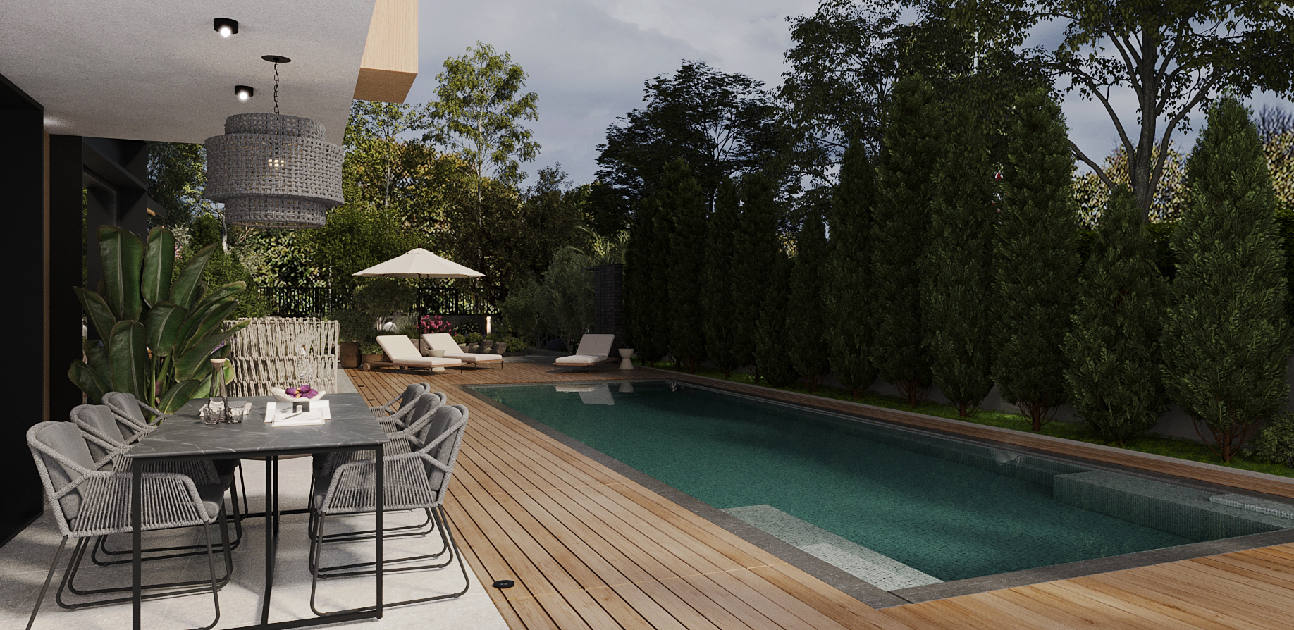 Residential Exterior Design and Landscape view 9 