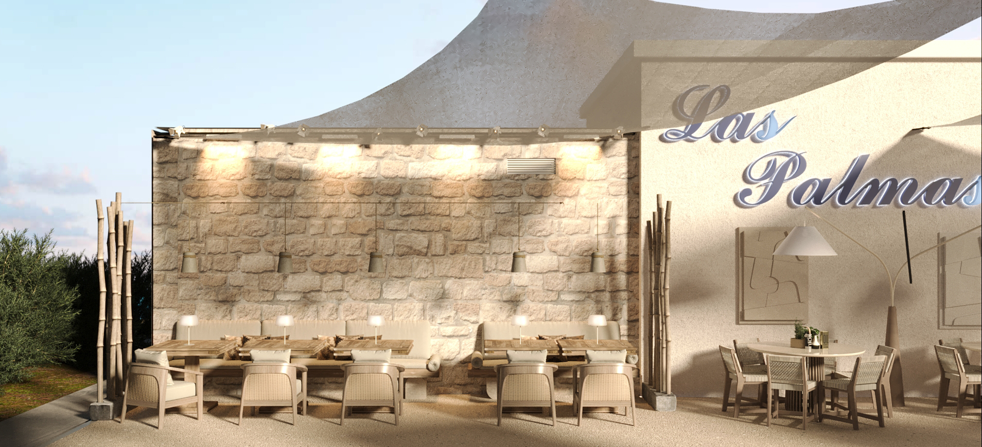 Interior design for a restaurant view 12 