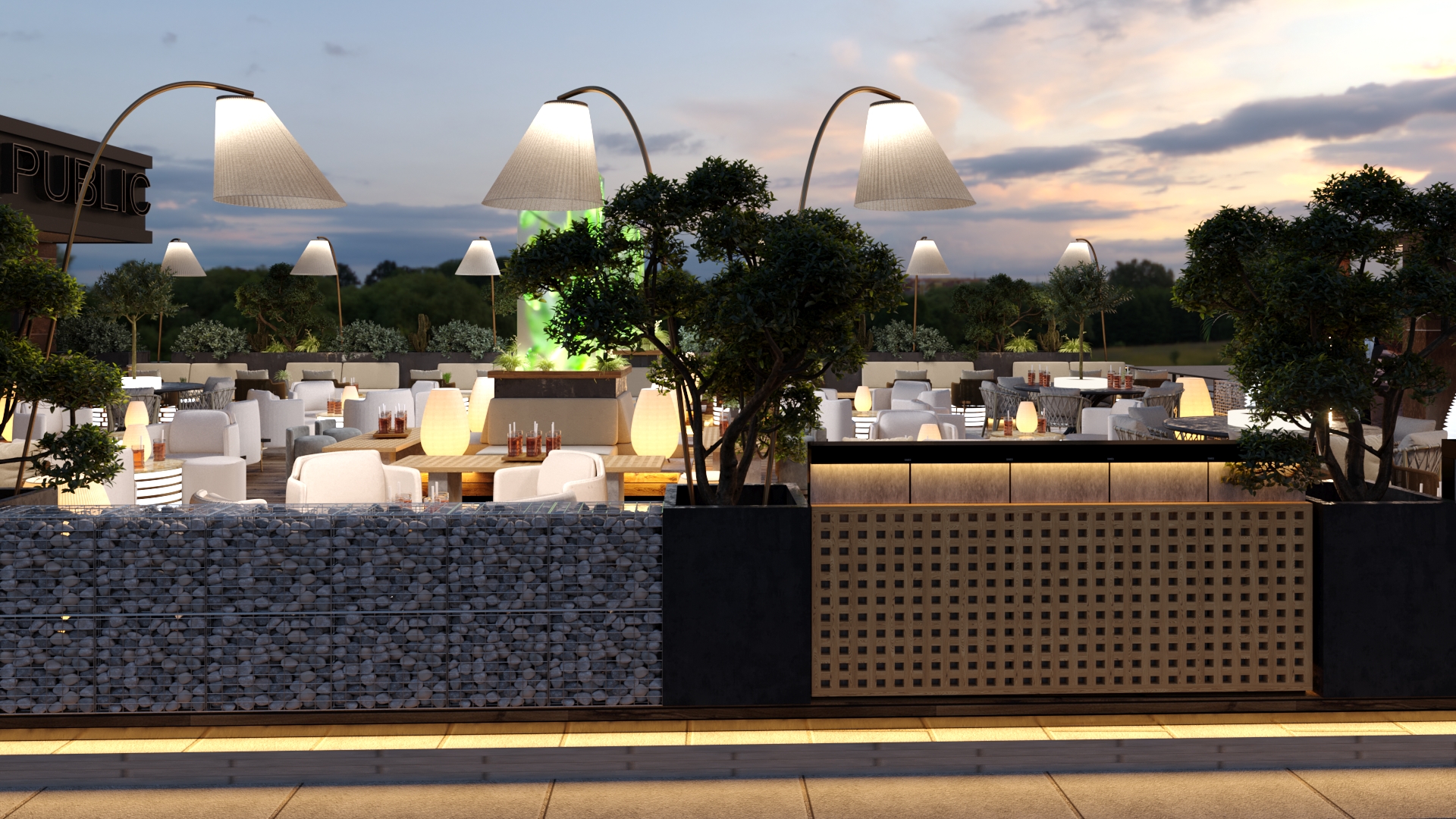 Interior design for a bar view 10 