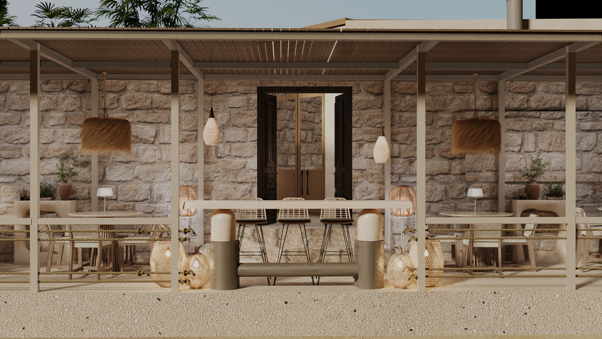 Interior design for a restaurant view 15 