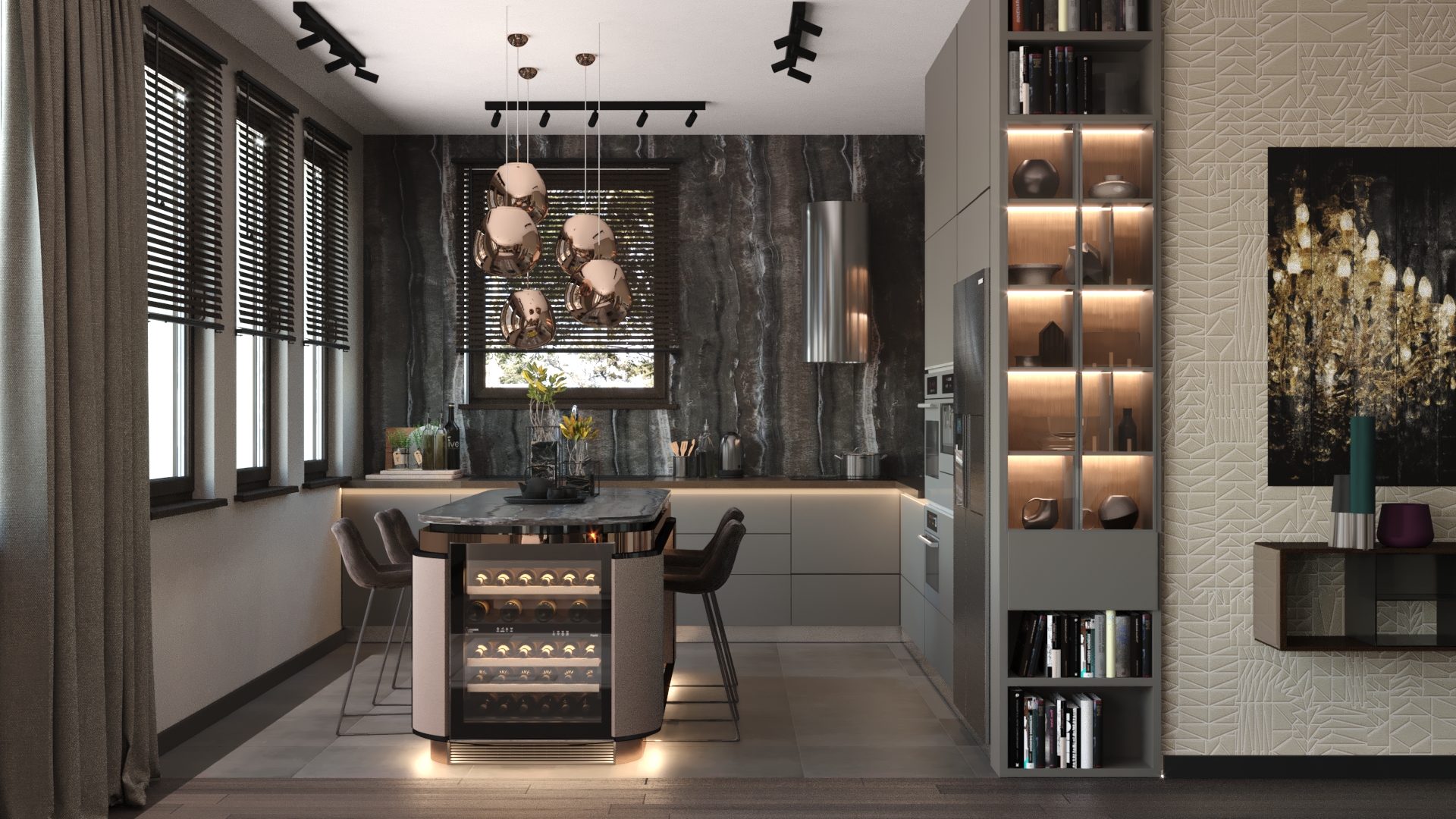 Interior design for an apartment view 1 