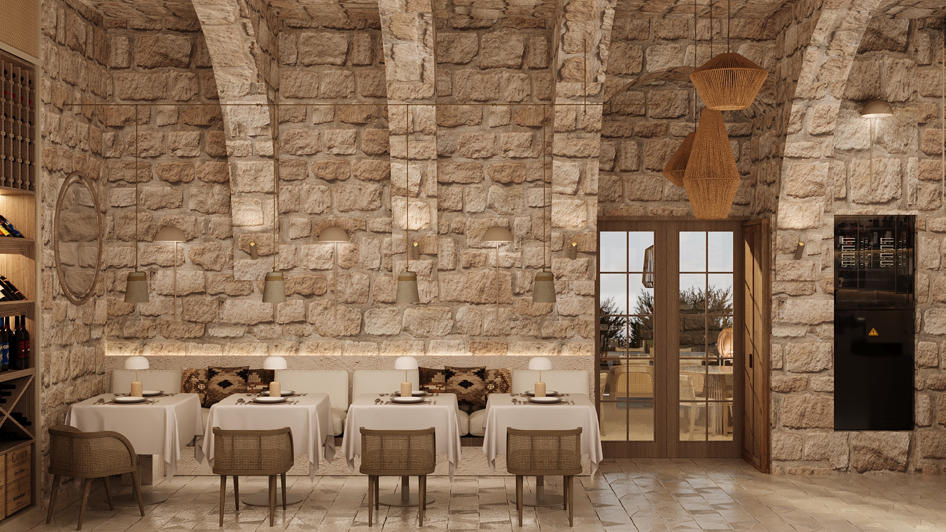 Interior design for a restaurant view 2 