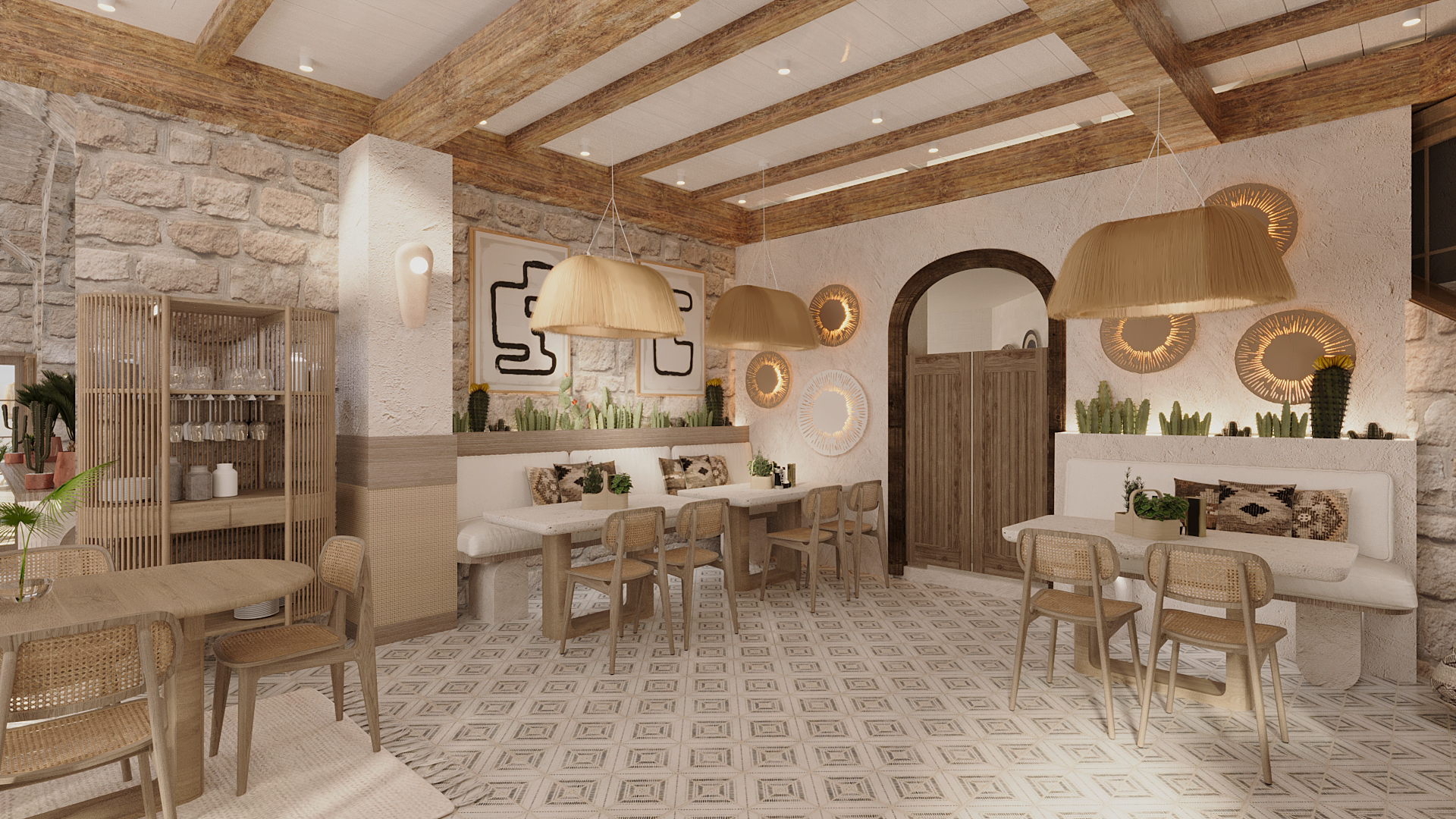 Interior design for a restaurant view 7 